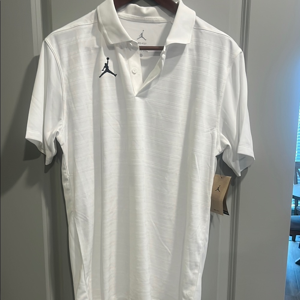NWT Jordan White Polo Shirt with Black Jumpman